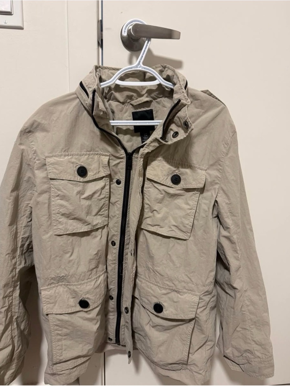Men's Cargo Jacket - Beige